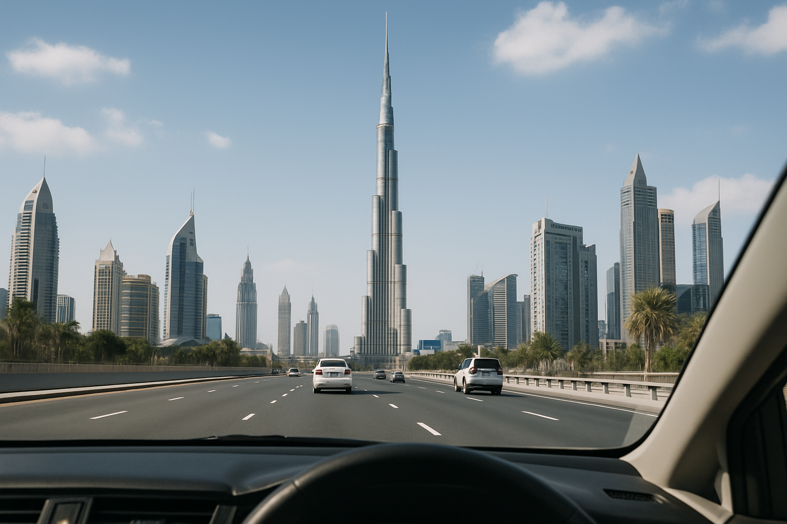 Sightseeing across Dubai by road