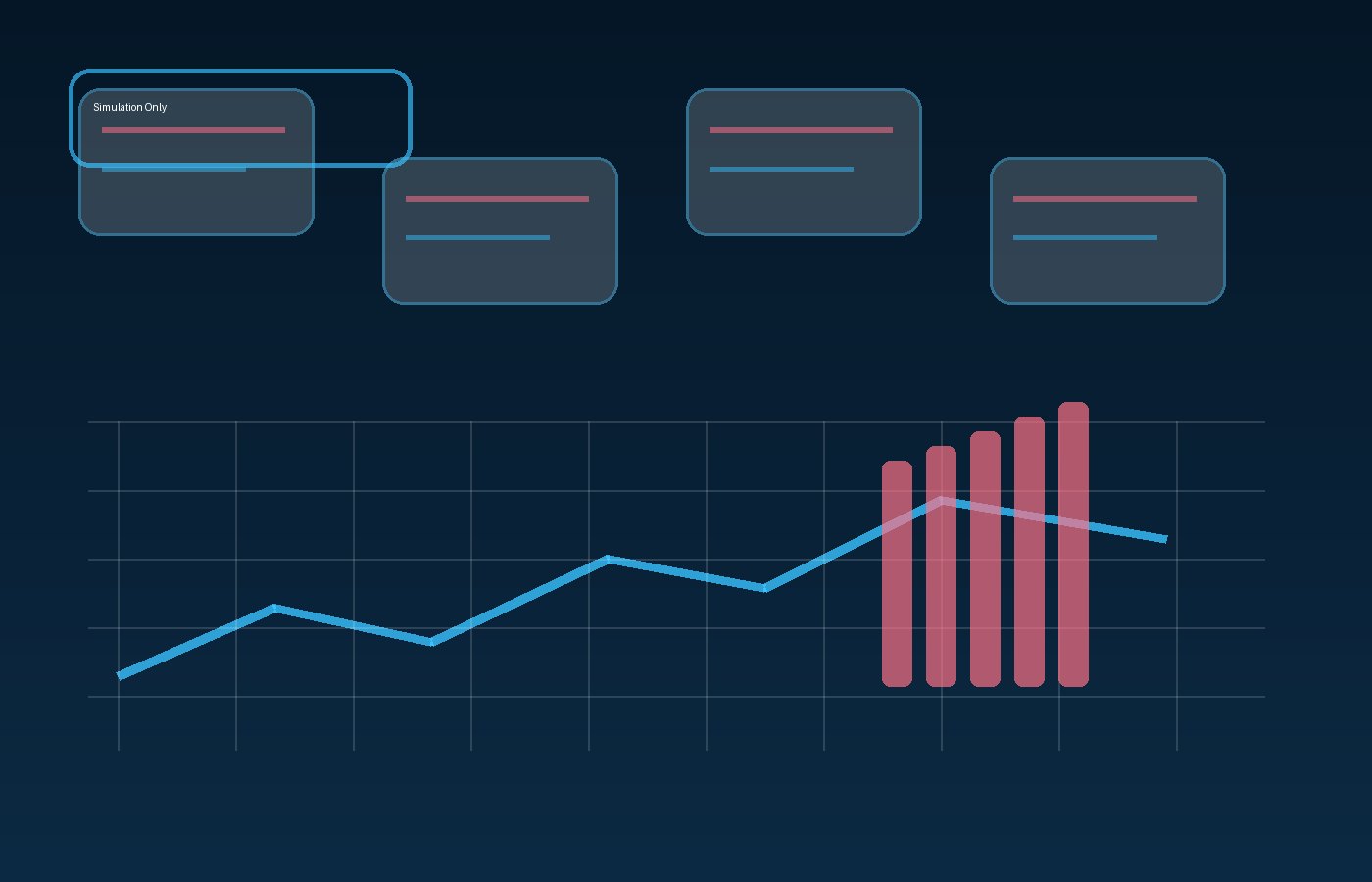 neutral educational market dashboard illustration